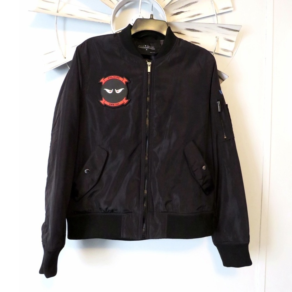 Fossa Apparel 1518 Wingover Bomber / Flight Jacket Sz Medium Marine Squadrom 163